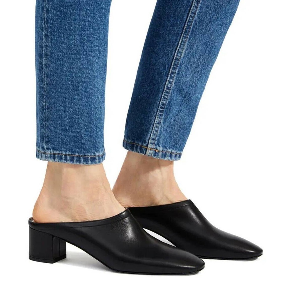 The Day Heel Mule I Black Leather I New/Never Used